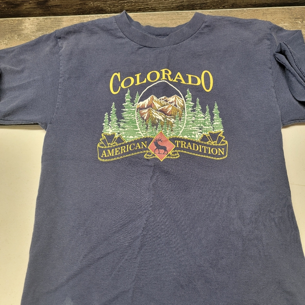 Vintage Prairie Mountain Youth Tee sz 14/16 Single Stitch.